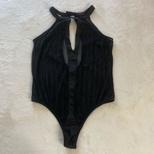 Black See Through Bodysuit